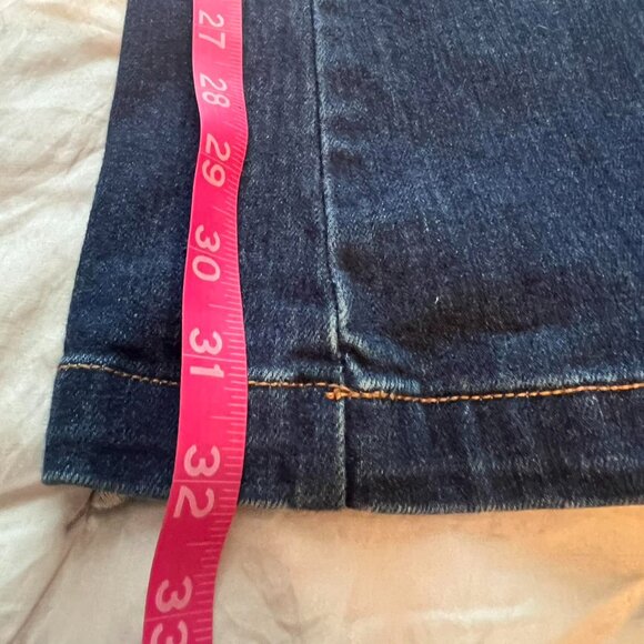 BebeVintage Y2K Low Rise boot cut Indigo jeans with belt buckle closure  EUC - Picture 6 of 8